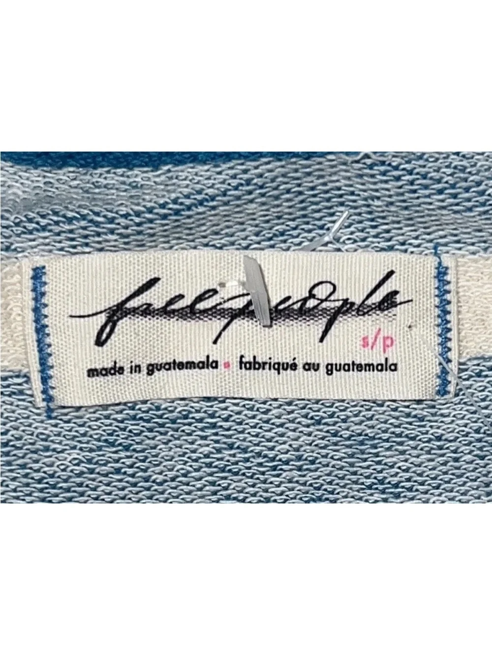 Free People We the Free Classic Striped Cardigan in Teal Combo Size Small